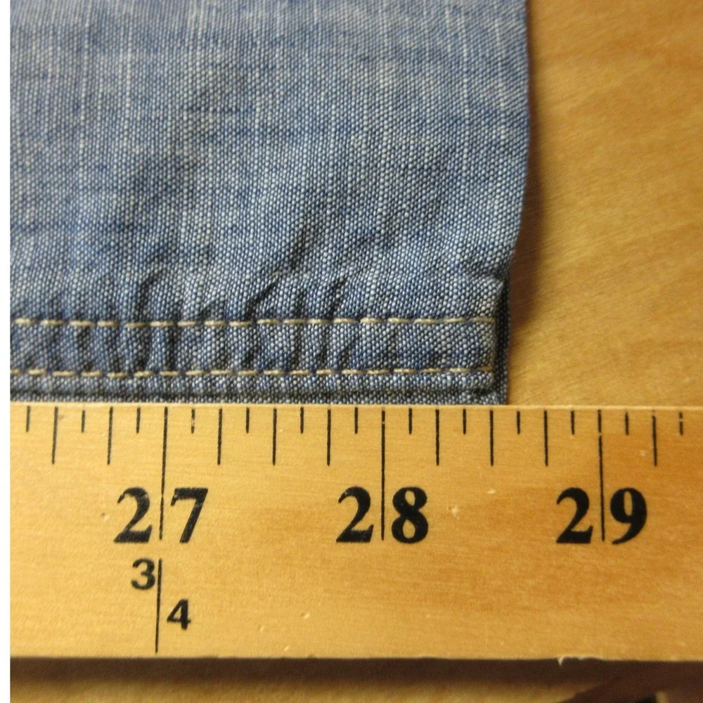 LEE Wide Leg Loose Fit Pleated Trouser Pant Sz 14 Indigo Prep Chambray Denim NWT